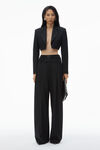Alexander Wang black blazer da smoking corto in lana sartoriale