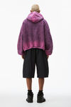 alexander wang puff hooded sweatshirt in terry acid candy pink