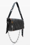 Alexander Wang washed black multi black ricco rogue slim flap bag