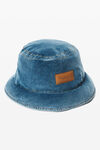 Alexander Wang washed light indigo down bucket hat in cotton velvet