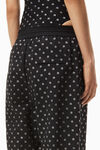 alexander wang hotfix track pant in crinkle nylon black