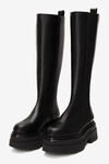 alexander wang carter 防水台皮革切尔西靴 black