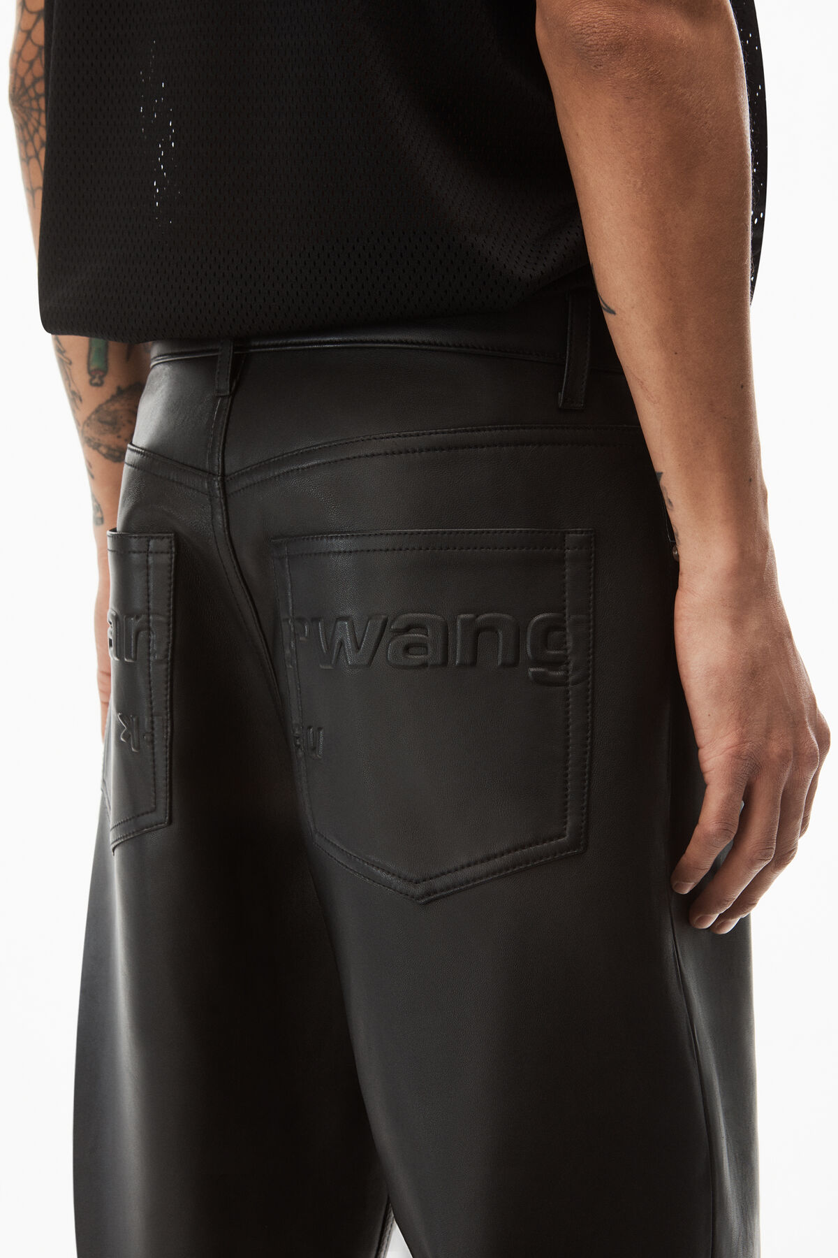 alexander wang leather jeans