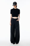 Alexander Wang black short sleeve crewneck tee cropped