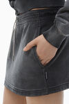 Alexander Wang washed caviar crystal hotfix tube skirt in organic cotton terry