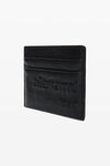 alexander wang card case in crackle patent  black