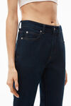 alexander wang og high-rise stovepipe jean in denim clean bright indigo