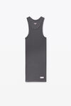 Alexander Wang army drab 灰色工字背心家居迷你连衣裙