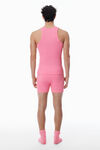 Alexander Wang lotus pink canotta rosa corta con design a vogatore uomo