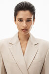 alexander wang belted blazer dress in wool tailoring feather