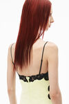 alexander wang cut out cami dress in towel terry lemon drop