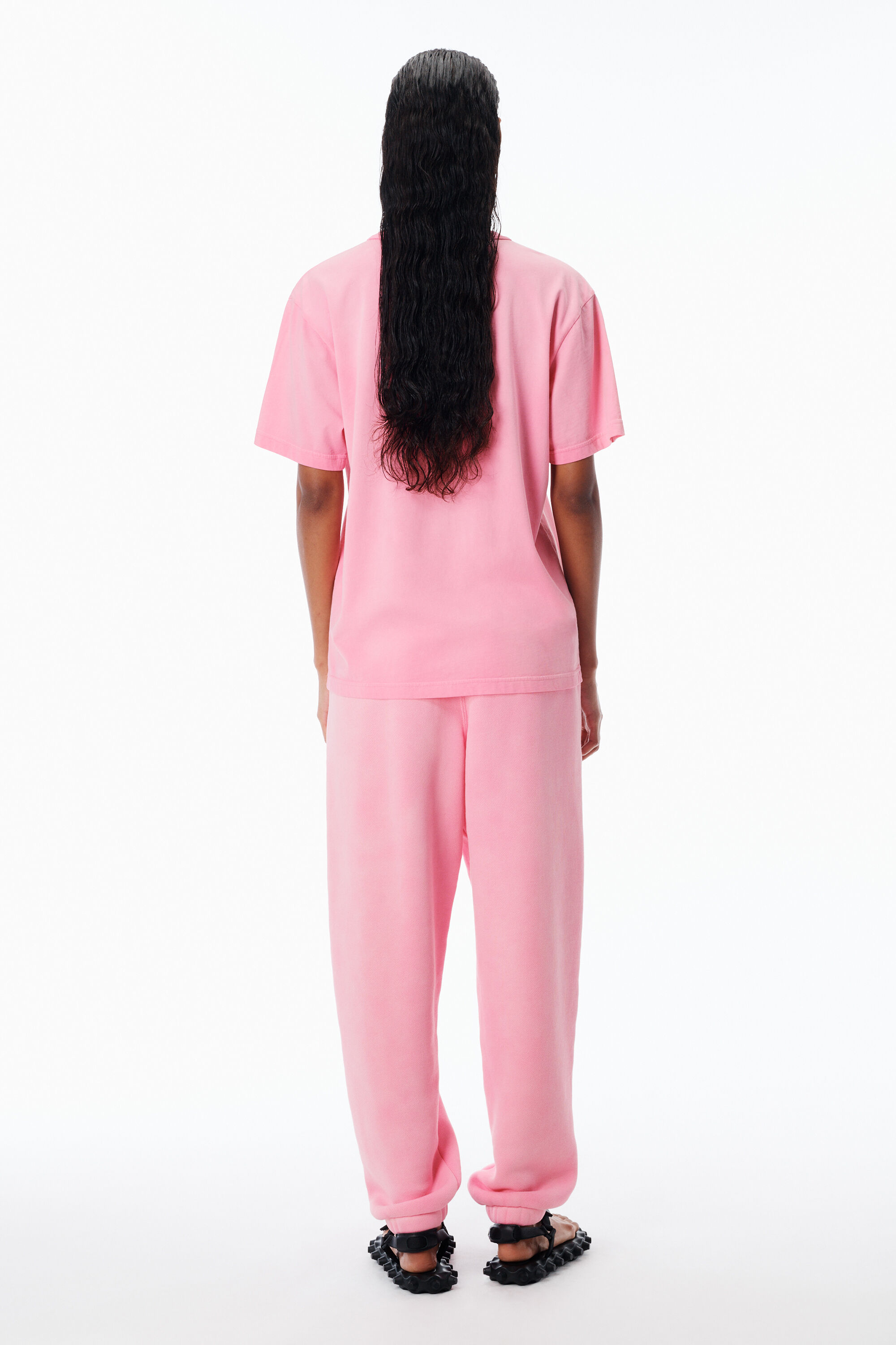 alexanderwang アレキサンダーワング ピンク コットンジャージー ロゴ