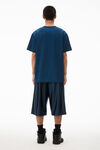 alexander wang short sleeve glitter puff logo tee dark navy combo