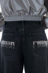 Alexander Wang grey aged blow up牛仔裤