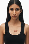 Alexander Wang black embossed logo tank bra