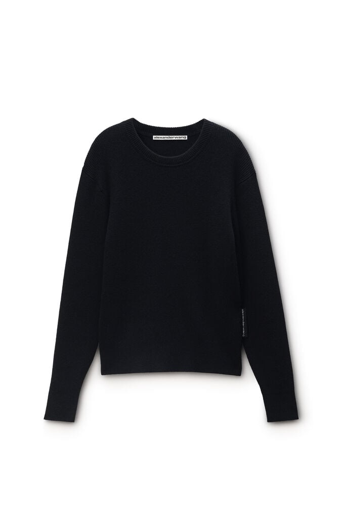 Alexander Wang Wool Crewneck Pullover In Black