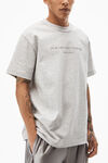 alexander wang 密织平纹针织布发泡品牌标志短袖 t 恤 light heather grey