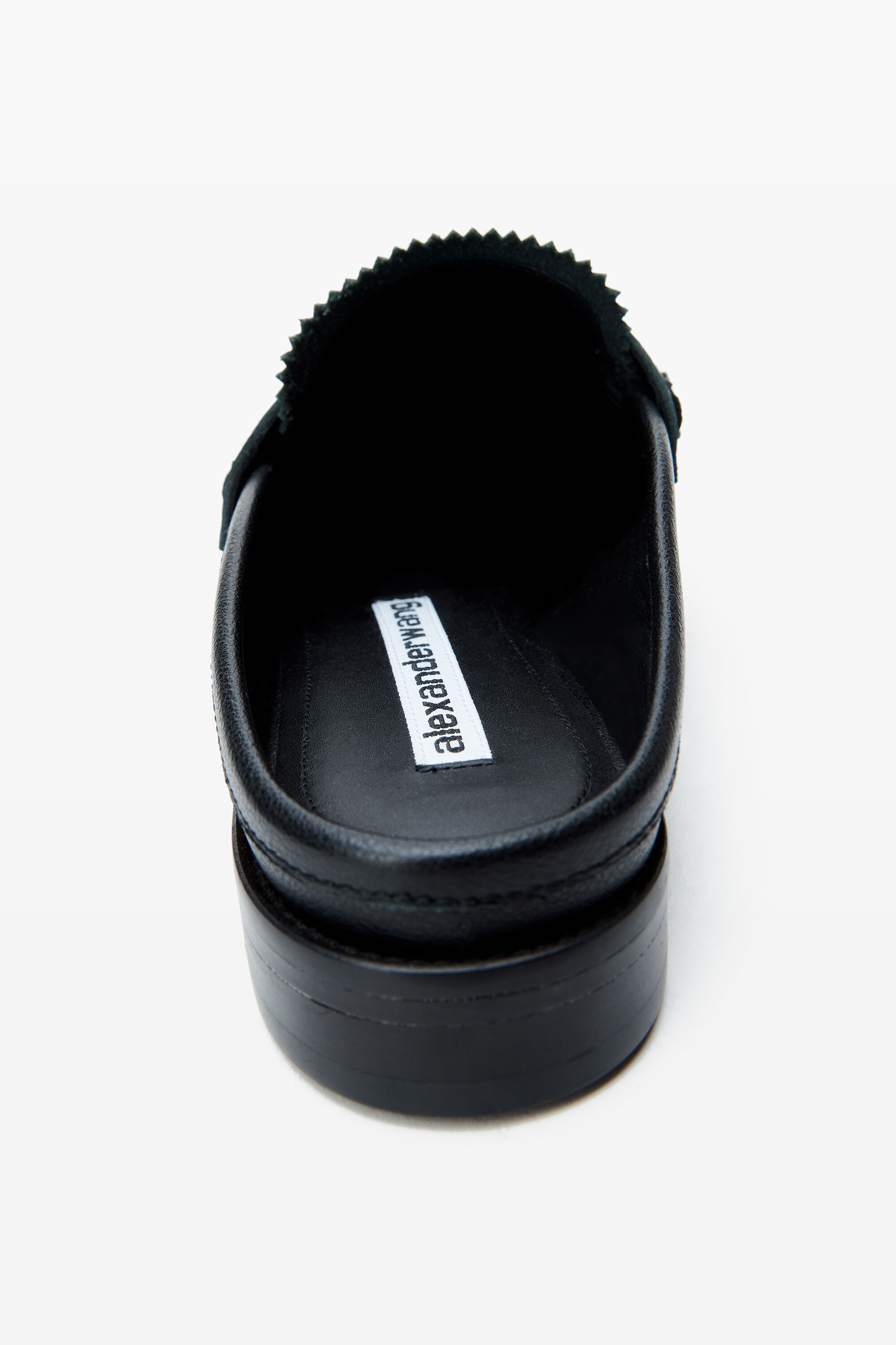 Black Carter Loafers in Leather in BLACK | alexanderwang®