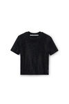 Alexander Wang black black wool-blend hotfix logo tee