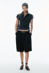 Alexander Wang black unisex athletic mesh logo basketball shorts