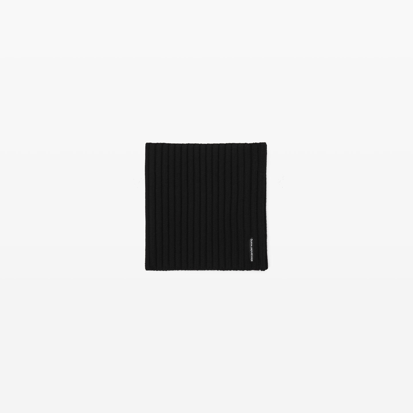 Alexander Wang Ribbed-knit Neckwarmer Scarf In Black