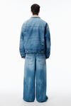 Alexander Wang vintage marbled blue surge wide leg jean