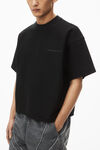Alexander Wang black puffed logo oversize tee in cotton