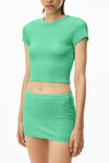 alexander wang mini skirt in textured jacquard jersey mint julep