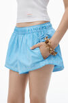 Alexander Wang washed sky ruched track short