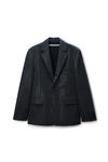 Alexander Wang grey boxy blazer in wool mohair oversized