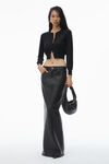 Alexander Wang black スーパーファインメリノ ロゴ入りクロップドカーディガン