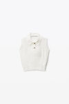 Alexander Wang ivory ivory cotton-blend chenille logo polo