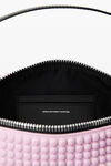 Alexander Wang pink lavender heiress flex bag in neoprene with 3d spikes