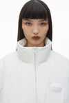 Alexander Wang white 圆顶徽标贴饰填充外套
