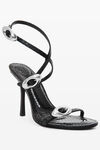 alexander wang dome 105 water snake strappy slide sandal black
