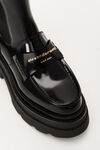 alexander wang carter 防水台 spazzolato 皮革高筒靴  black