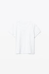Alexander Wang white 发泡彩胶徽标装饰棉质平纹针织布 t 恤