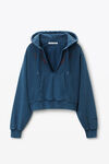 Alexander Wang vintage navy distressed cotton hoodie