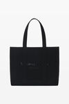 alexander wang tote bag in rib knit black