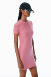 Alexander Wang lotus pink logo jacquard shrunken minidress