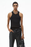 Alexander Wang black primal 羔羊皮修身长裤