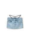 Mini Skirt with Pre-Styled Logo Thong