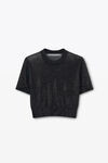 Alexander Wang black black clear bead hotfix crewneck tee