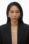 Alexander Wang black blazer da smoking corto in lana sartoriale