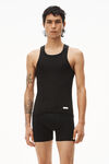 alexander wang tank in ribbed cotton black