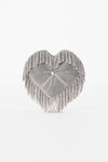 alexander wang heart pillow clutch in crystal mesh white