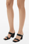 Alexander Wang black mila 85mm sandal in leather
