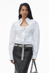 Alexander Wang white deconstructed button-up shirt