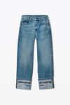Alexander Wang vintage medium indigo indigo logo-embroidered mid-rise jeans