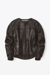 alexander wang oversized moto jacket in buttery leather black